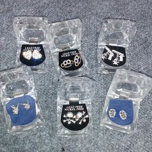 Lot of earrings-6 pairs-Stainless Steel-New